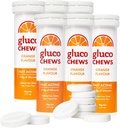 Glucochews Orange Glucose Tablets – 60 Tablets (10 per Tube, 6 Pocket-Sized Tubes) – 3.8g Fast-Acting Glucose Each – Boosts Energy & Blood Sugar – Gluten-Free, Fat-Free, Caffeine-Free