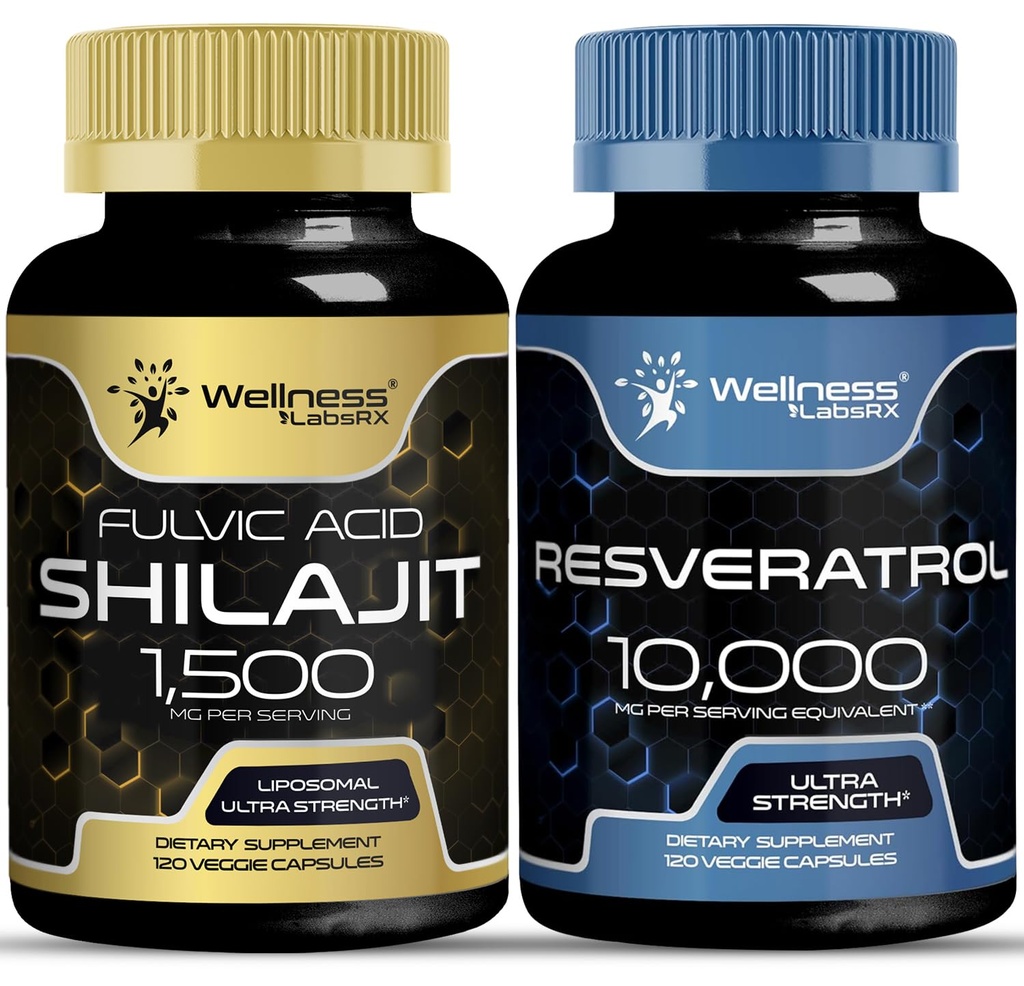 WELENESS LABSRX Resveratrol Κάψουλες με Shilajit Αγνά Καψάκια Ιμαλαΐων