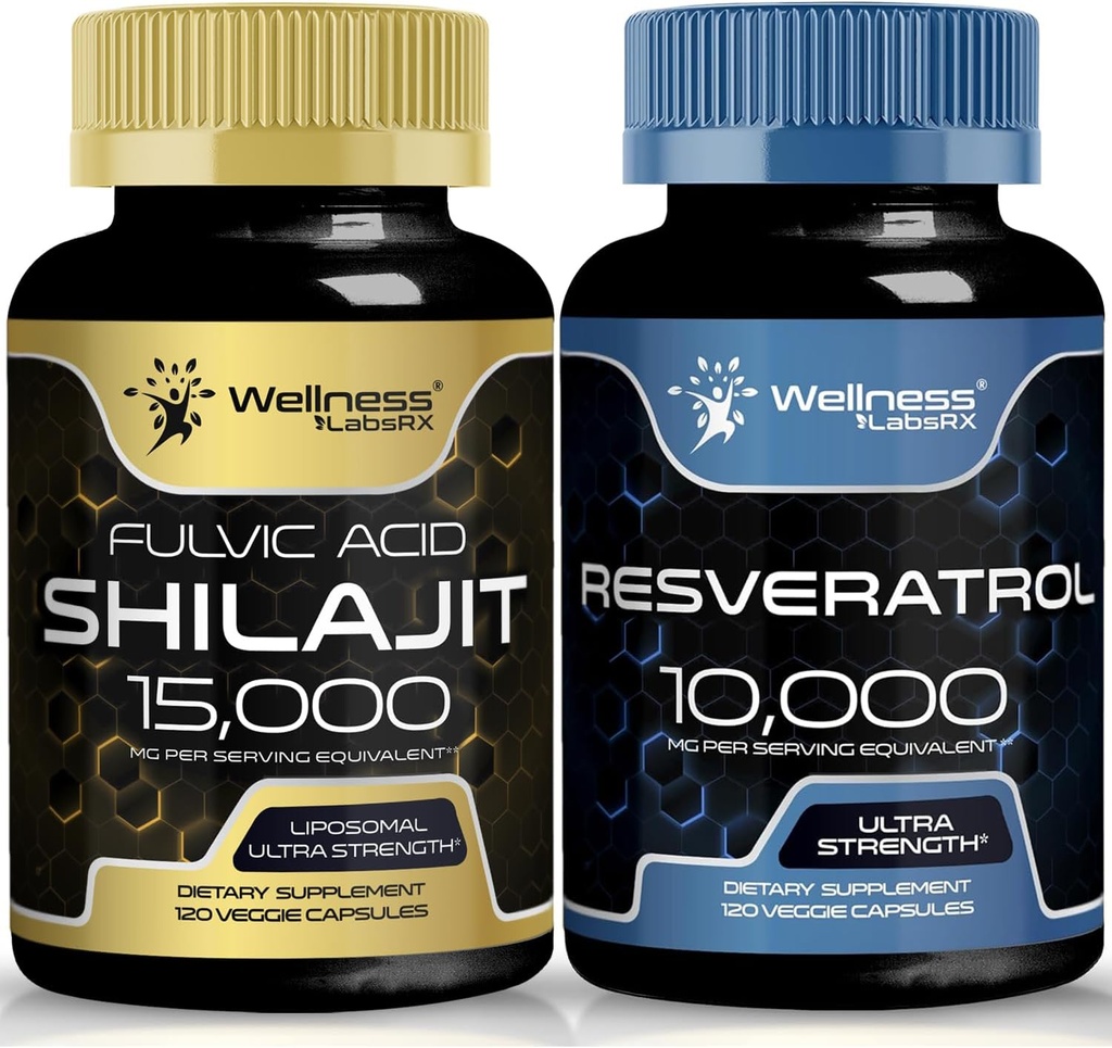 WELENESS LABSRX Resveratrol Κάψουλες με Shilajit Αγνά Καψάκια Ιμαλαΐων