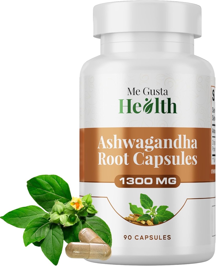 Ashwagandha Root Powder Κάψουλες 1300mg, Καψάκιο Μεταβολισμός Υποστήριξη για τις γυναίκες και τους άνδρες, Ανοσοποιητικό & Mood Υποστήριξη, Ashwamag GMO Δωρεάν Ενεργειακή Υποστήριξη & Υποστήριξη Ύπνου 90 Κάψουλες