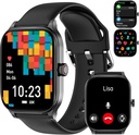 Smart Watch for Women Men (Απάντηση/Κάντε κλήση), SmartWatches with Heart Rate/SpO2/Sleep/Stress Monitor, IP68 Αδιάβροχο Tracker Δραστηριότητας για Android iPhone, 100+ Αθλητικά ρολόγια γυμναστικής (Μαύρο, 1.85")