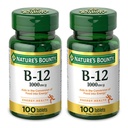 Nature's Bounty Natural Vitamin B12, 1000mcg, 100 Tablets (Pack of 2)