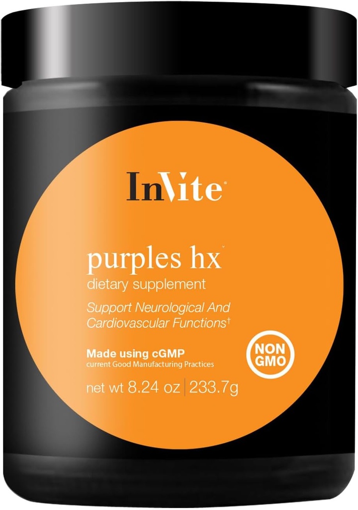Invite Health Purples Hx® - Συμπλήρωμα φρούτων και λαχανικών, Superfood Powder - Formated with Ισχυρό εκχύλισμα από ένα μείγμα μούρων, μοβ καρότων, και Beet Roots Plus Probiotics - 30 (2-Pack)