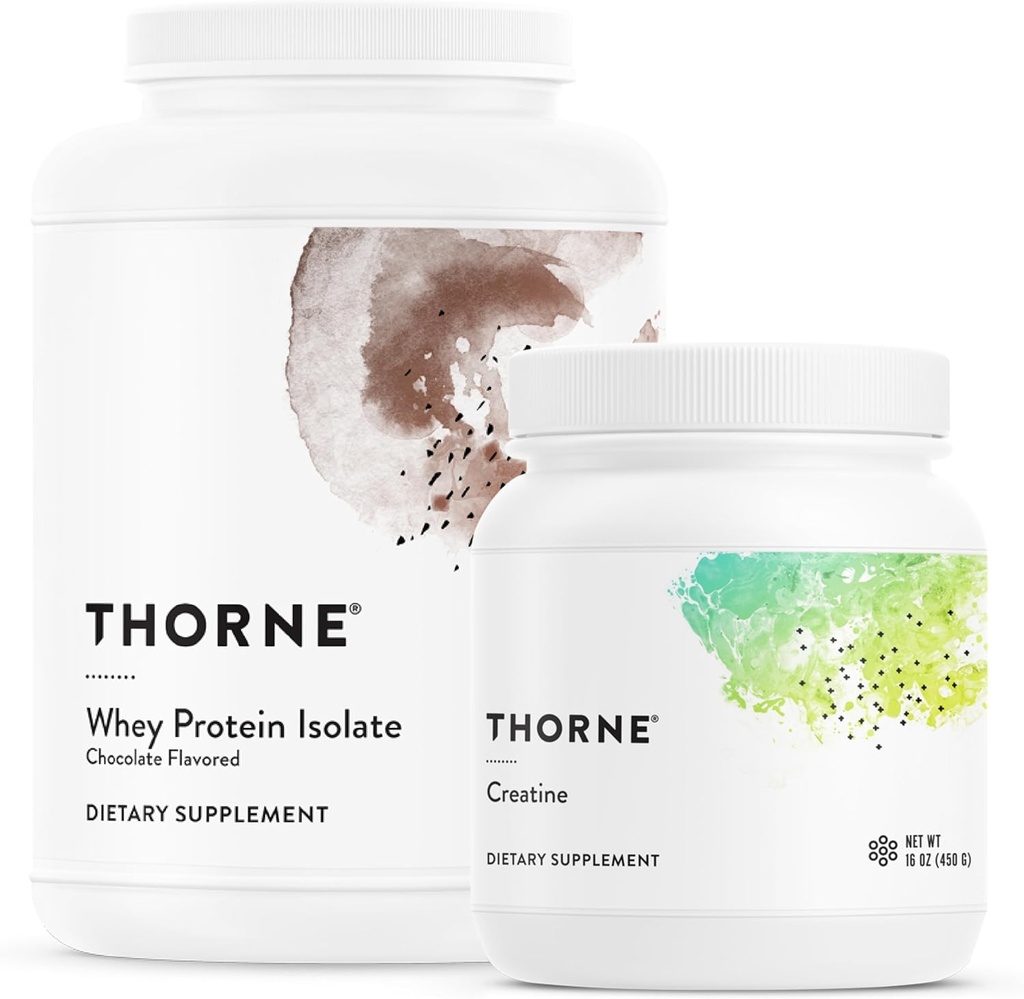 THORNE - Performance Whey Protein Isolate & Creatine Combo - Ενίσχυση της μυϊκής υποστήριξης και ενέργειας - NSF Certified for Sport - 30 to 90 Υπηρεσίες