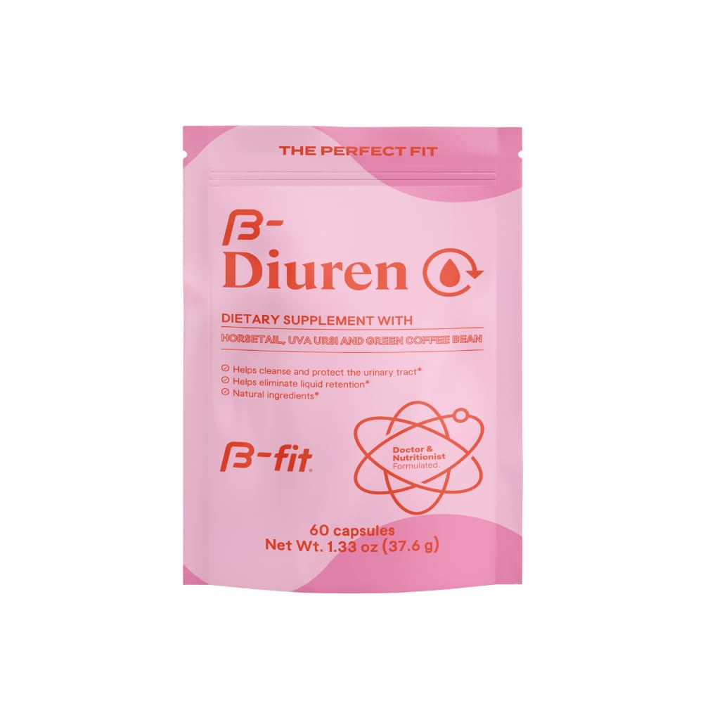 Diuren - Διουρητικές κάψουλες με καφεΐνη, Horsetail Herb και Uva Ursi - 60 κάψουλες με φυσικά εκχυλίσματα - συμπλήρωμα αλογοουρά - Best διουρητικά για τη διατήρηση του νερού