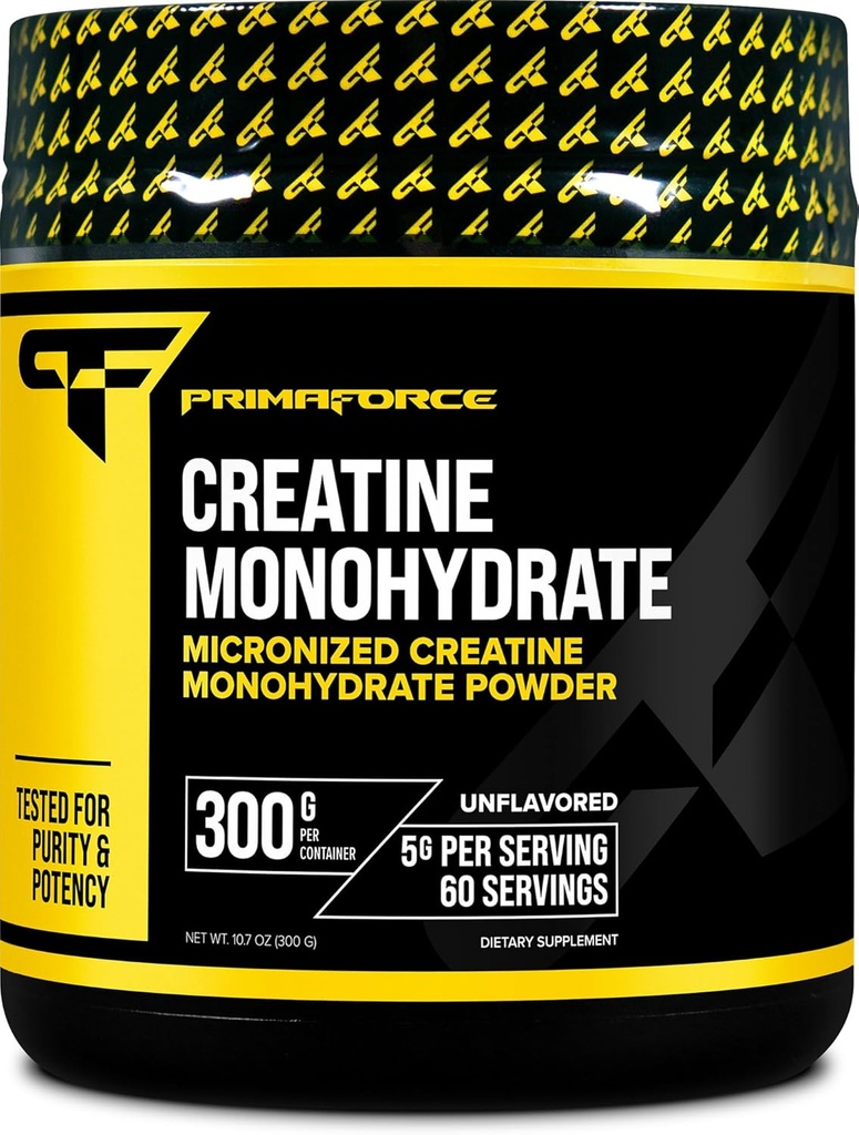 Primaforce Creatine Monohydrate Powder, 300 Grams - Micronized, Gluten Free, Non-GMO