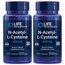 Επέκταση ζωής N- Acetyl- L- Cysteine (NAC), Ανοσολογική Ανταπόκριση, Αναπνευστική Υγεία, Ηπατική Υγεία, NAC 600 mg, Αντιοξειδωτική Άμυνα, Ελεύθερες ρίζες, Εύκολη Απορρόφηση - Δύο Συσκευασία x 60 Καψάκια