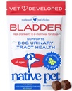 Native Pet Dog UTI θεραπεία - συμπλήρωμα βατόμουρο για τα σκυλιά Ελέγχου της ουροδόχου κύστης και την υποστήριξη των νεφρών - πρόληψη της ουρικής λοίμωξης και της ουρικής ακράτειας - Made with Real Cranberry Extract - 30 Chews