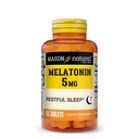 Mason Natural Melatonin 5 mg with B6 & Calcium, Natural Sleep Aid, Supports Restful Sleep, 60 Tablets