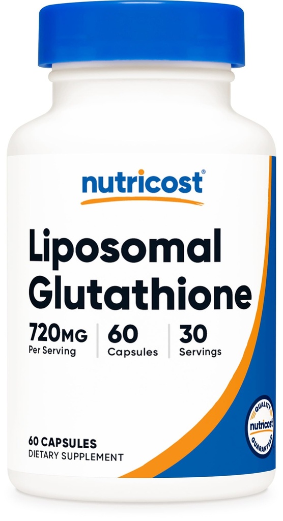 Nutricost Liposomal Glutathione Supplement 60 Capsules, 720 mg Per Serving - Vegan, GMO-Free, 30 Servings
