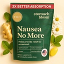 Fast-Acting Ginger for Nausea Relief | Herbal Relief for Pregnancy Nausea and Morning & Motion Sickness | Ginger, Lemon, Spearmint & B6. 28 Individually Sealed Drops.