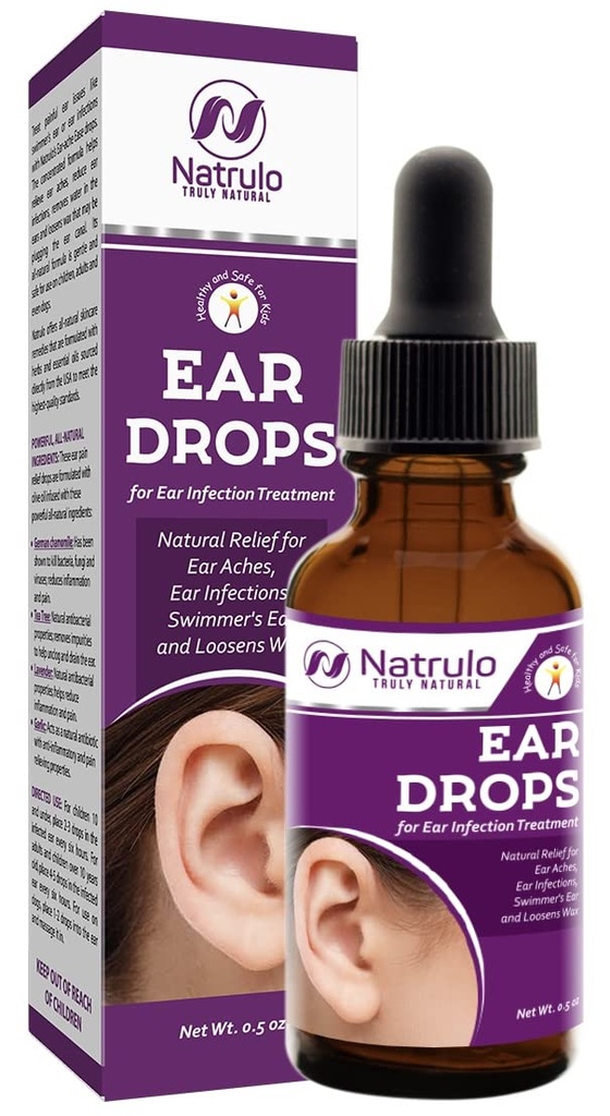 Natural Ear Drops for Ear Μόλυνση – Ομοιοπαθητικά Eardrops για Ενήλικες, Παιδιά, Μωρό, & Κατοικίδια – Ανακουφίζει Ear Aches, Swimmer's Ear, & Loosens Wax – Kids Safe Ear Health Made in USA