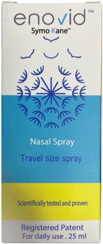 Enovid@ Natural and Revolutionary Protection Nasal Spray - 0.845 fl oz, Μεγάλη για καθημερινή χρήση Travel Size Spray, Χημικά Δωρεάν, Σκληρός-ελεύθερος, Εμπιστευμένος από Millions Worldwide - Pack of 1