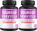 Soursop Graviola Capsules with Elderberry, Turmeric Curcumin and More - 120 Capsules for 4 Months Supply (Pack of 2)