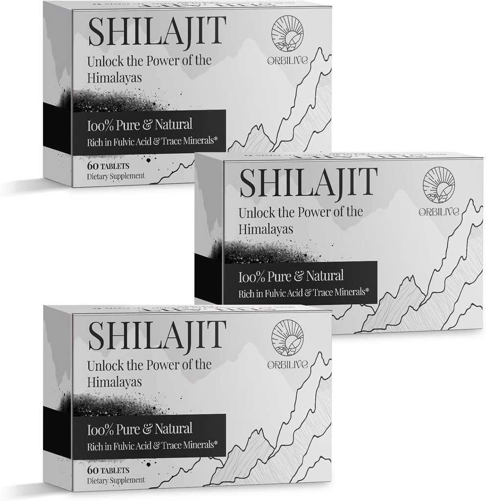 30.000 MG Shilajit Tablets, 100% Shilajit Pure, Ιμαλάια Βιολογικά, Shilajit για άνδρες και γυναίκες πλούσια σε Fulvic Acid & 85+ Trace Minerals, Shilajit συμπλήρωμα για την ενέργεια & ανοσοποιητικό σύστημα, 180 Count