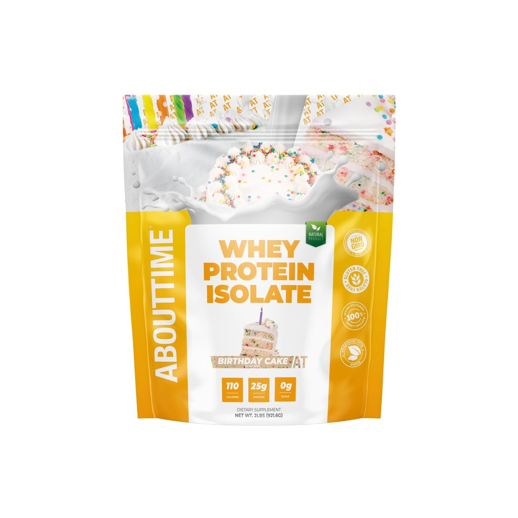 Σχετικά με το χρόνο Whey Protein Isolate Powder 25g τούρτα γενεθλίων, φυσικά συστατικά, μη ΓΤΟ, χωρίς γλουτένη, Λακτόζη-ελεύθερο, Zero ζάχαρη, χαμηλή υδατάνθρακες, 32 εξυπηρετούν