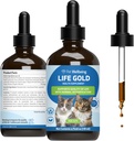 Pet Wellbeing Life Gold for Cats - Supports Detoxification, Immune System Health, Antioxidants - Vet-Formulated Herbal Supplement – 4 oz (118 ml)