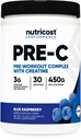 Nutricost Pre-C Pre-Wortout Complex με Creatine (Blue Rasberry 