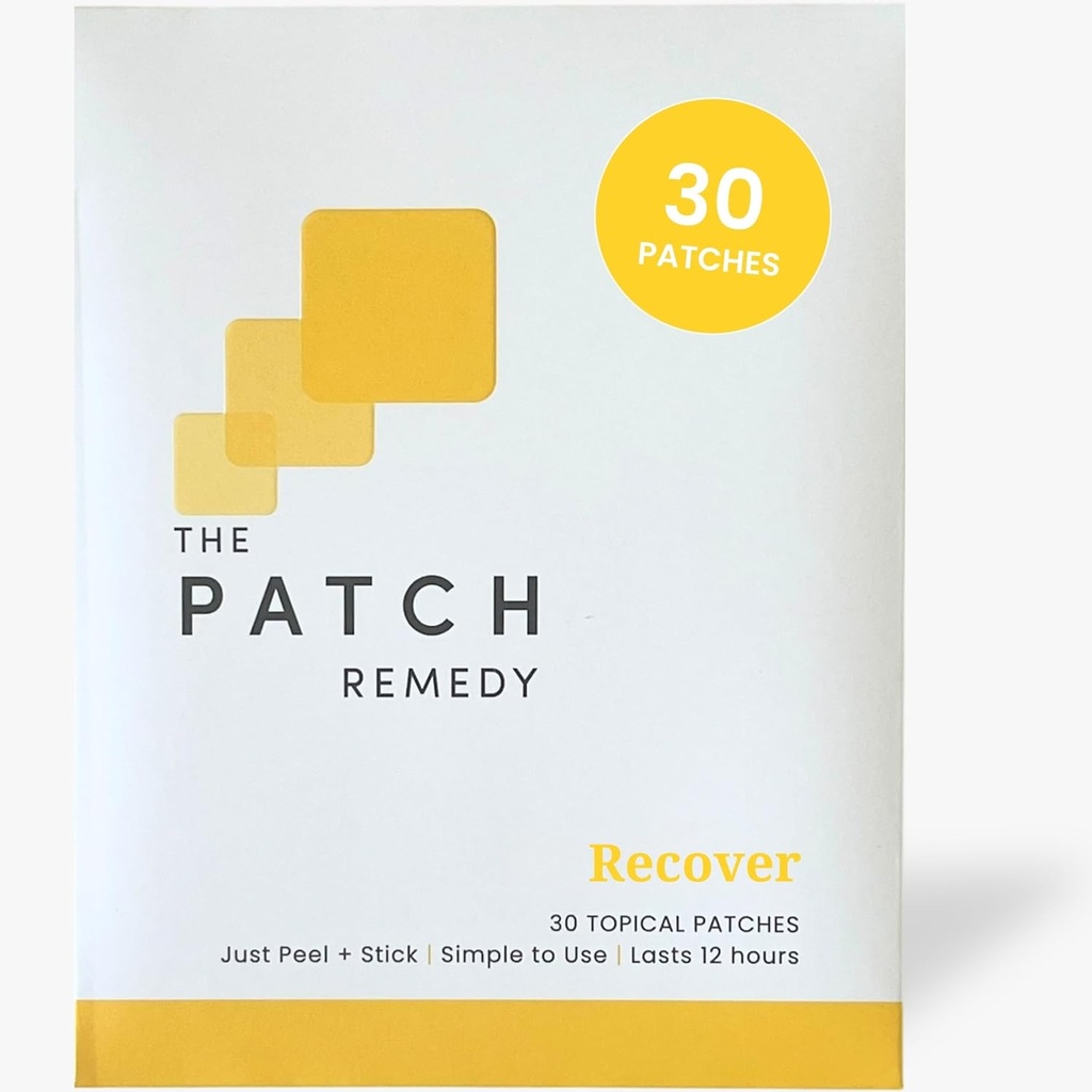The Patch Remedy Recover Patch | Glutathione, Milk Thistle, NAC, Ginger, Ginseng & Prickly Pear | 30 Patches