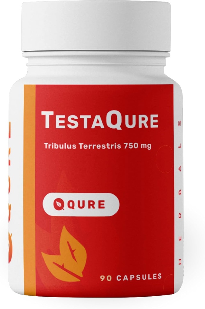 TestaQure Testosterone Supplement for Men - Testosterone Booster Αυξάνει την ανδρική δύναμη και τη μυϊκή μάζα - Stamina, αντοχή, ενέργεια και ενίσχυση της διάθεσης - 90 κάψουλες Vegan & Soy-Free