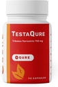 TestaQure Testosterone Supplement for Men - Testosterone Booster Αυξάνει την ανδρική δύναμη και τη μυϊκή μάζα - Stamina, αντοχή, ενέργεια και ενίσχυση της διάθεσης - 90 κάψουλες Vegan & Soy-Free