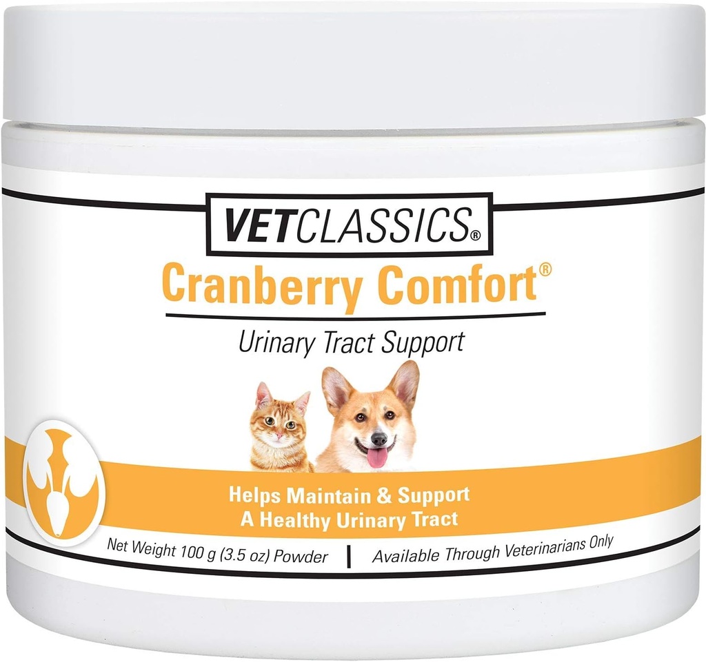 Vet Classics Cranberry Comfort urinary Tract συμπλήρωμα κατοικίδιων ζώων για σκύλους, γάτες – Διατηρεί την υγεία της κύστης, τον έλεγχο της ουροδόχου κύστης γάτας – συμπληρώματα κατοικίδιων ζώων για την ακράτεια – 3.5 Κόνις