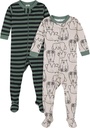 ζέρμπερ baby-boys 2-pack Snug Fit Footed βαμβάκι πιτζάμες