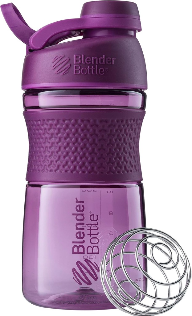 BlenderBottle 20-Ounce SportMixer Twist Cap Tritan Grip Shaker Φιάλες, Ναυτικό και Δαμάσκηνο