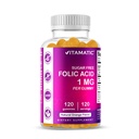 Vitamatic Sugar Free Folic Acid 1 mg Gummies 120 Count Orange Flavor | 1 mg Folic Acid, 1667 mcg DFE per gummy, Healthy cell growth, red blood cell formation, Gluten Free, Non GMO