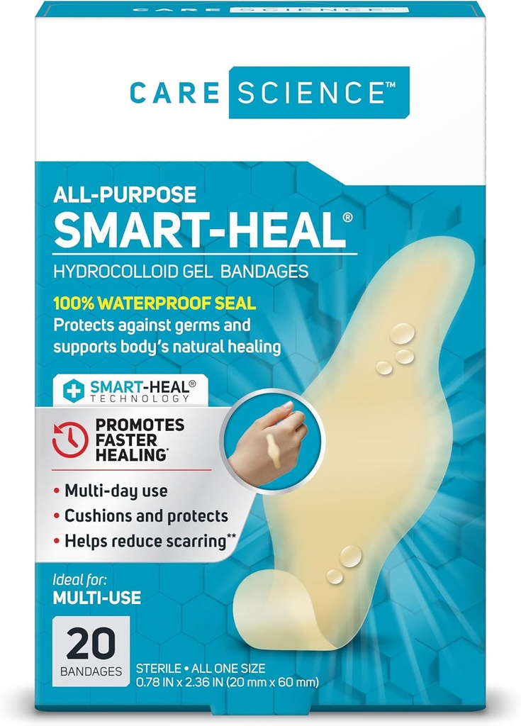 Care Science Smart Heal All-Purpose Hydrocolloid Gel Banges, 20 ct 