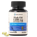 DAIKEN Mini Fish Oil 1200 mg, rTG Omega 3 1000mg, 60 Softgels, Υψηλή Απορρόφηση & Άψογο ιχθυέλαιο για Υγιή Καρδιά, Εγκέφαλο και Ξηρά Μάτια Υποστήριξη