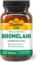 Country Life - Φυσικό Bromelain, 500 mg, 60 δισκία