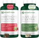 Push Hawthorn Berry και Olive Leaf Bundle του Super Potent 10:1 Hawthorn Berry Extract (2 Μήνας Προμήθεια) και Olive Leaf Super Poent 8:1 Extract 20% Oleuropein 750mg Καψάκιο (2 Μήνας Προμήθεια)