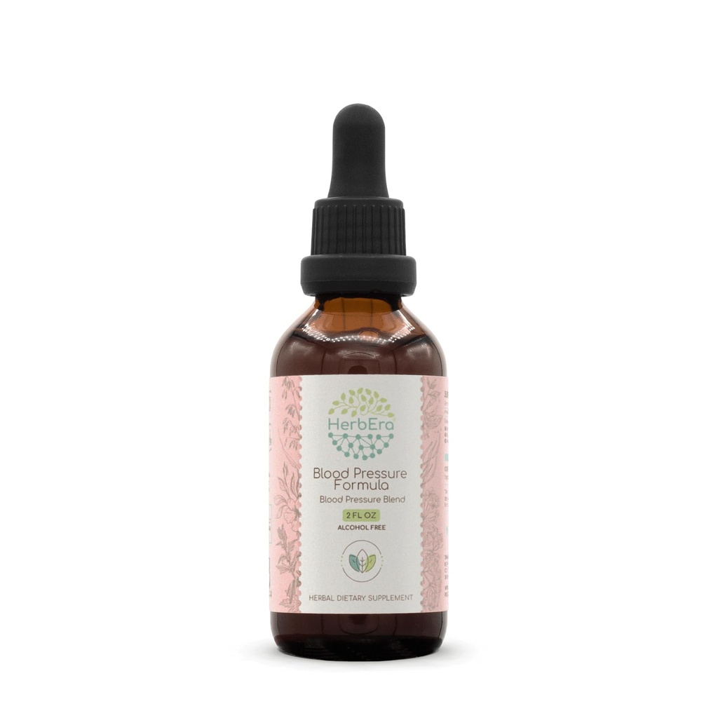 HerbEra Blood Pressure Formula B60 Alcohol-Free Extract Βάμμα: Hawthorn Leaf, Motherwort Herb, Cayenne Pepper, Hibiscus Flower, Spirulina. Μείγμα πίεσης αίματος 2 Fl Oz