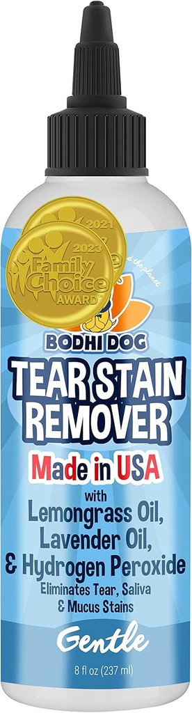 Bodhi Dog Tear Stain Remover - Αφαιρεί τα δάκρυα, Saliva & Mucus Stains from Dogs & Cats - Απαλή, Φυσική Λύση για Ευαίσθητο Γούνα & Κάλτσες, Χωρίς Αλκοόλ, Κατασκευασμένη στις ΗΠΑ (8 Fl Oz)