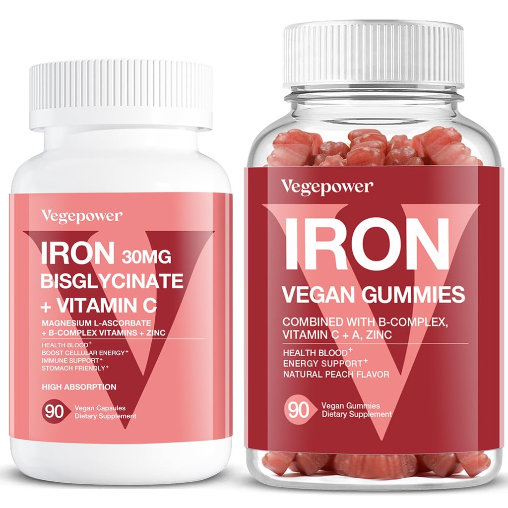 Vegan Iron Gummies + Σιδήρου Bisglycinate 30MG 