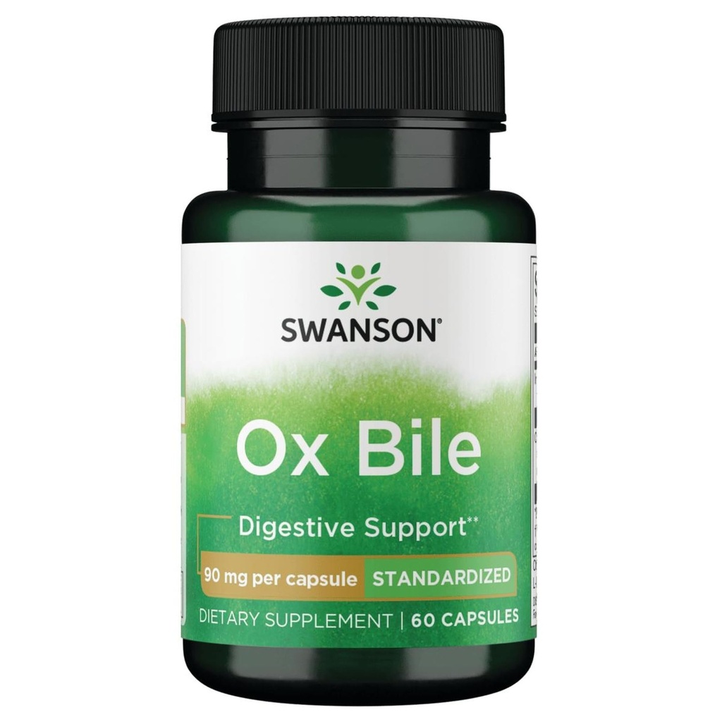 Swanson Ox Bile - Standardized 90 mg 60 Caps (1 Συσκευασία)