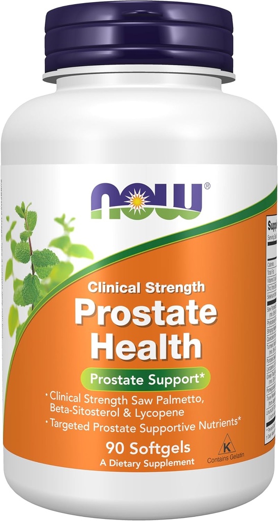 NOW Συμπληρώματα, Prostate Υγεία, κλινική δύναμη Saw Palmetto, Beta-Sitosterol & Lycope, 90 Softgels