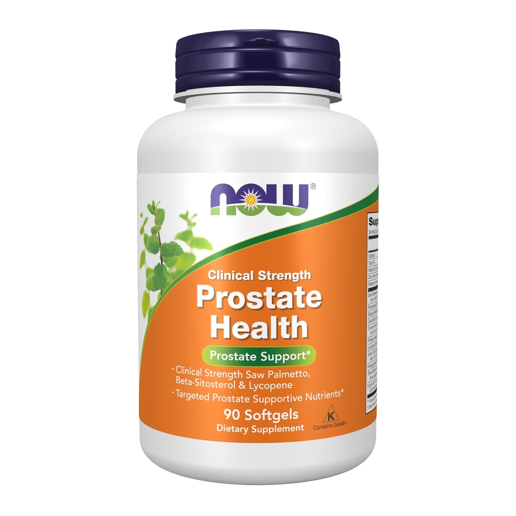 NOW Supplements, Prostate Health, Clinical Strength Saw Palmetto, Beta-Sitosterol & Lycopene, 90 Softgels