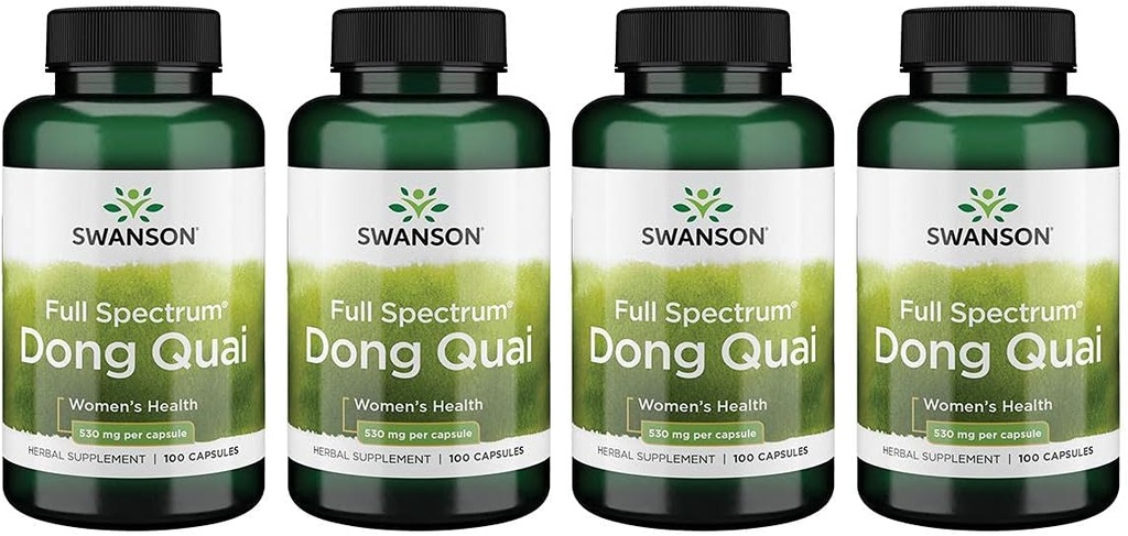 Swanson Dong Quai 530 Milligrams 100 Κάψουλες 4 Συσκευασία