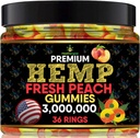 Κανναβόσποροι-Premium Ροδάκινα Δαχτυλίδια-Fresh και Full Flavor Gummy Bear Βρώσιμες-Φυσικές Hemp Oil-Health Routine και Discomfort-Made στις ΗΠΑ