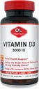 Olympian Labs Βιταμίνη D3 3000 Iu 100 Κάψουλες Υποστήριξη ισχυρών οστών