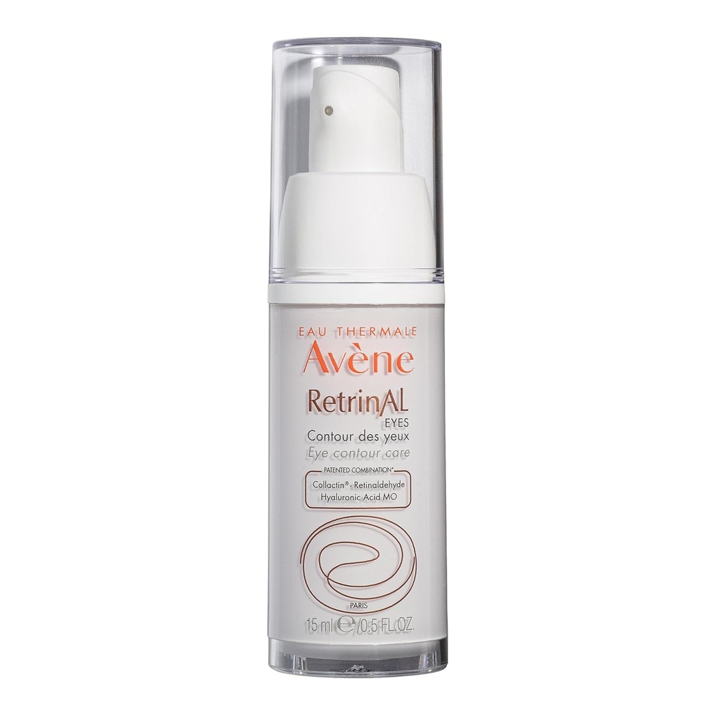 Avène Retrinal EYES Advanced 3-In-1 Eye Cream, Retinal eye cream, Powered by Retinaldede & Hyaluronic Acid, Βοηθά τις απαλές ρυτίδες, ελαχιστοποιεί την πρήξιμο των ματιών και τους μαύρους κύκλους, την κρέμα ματιών αντι-γήρανση