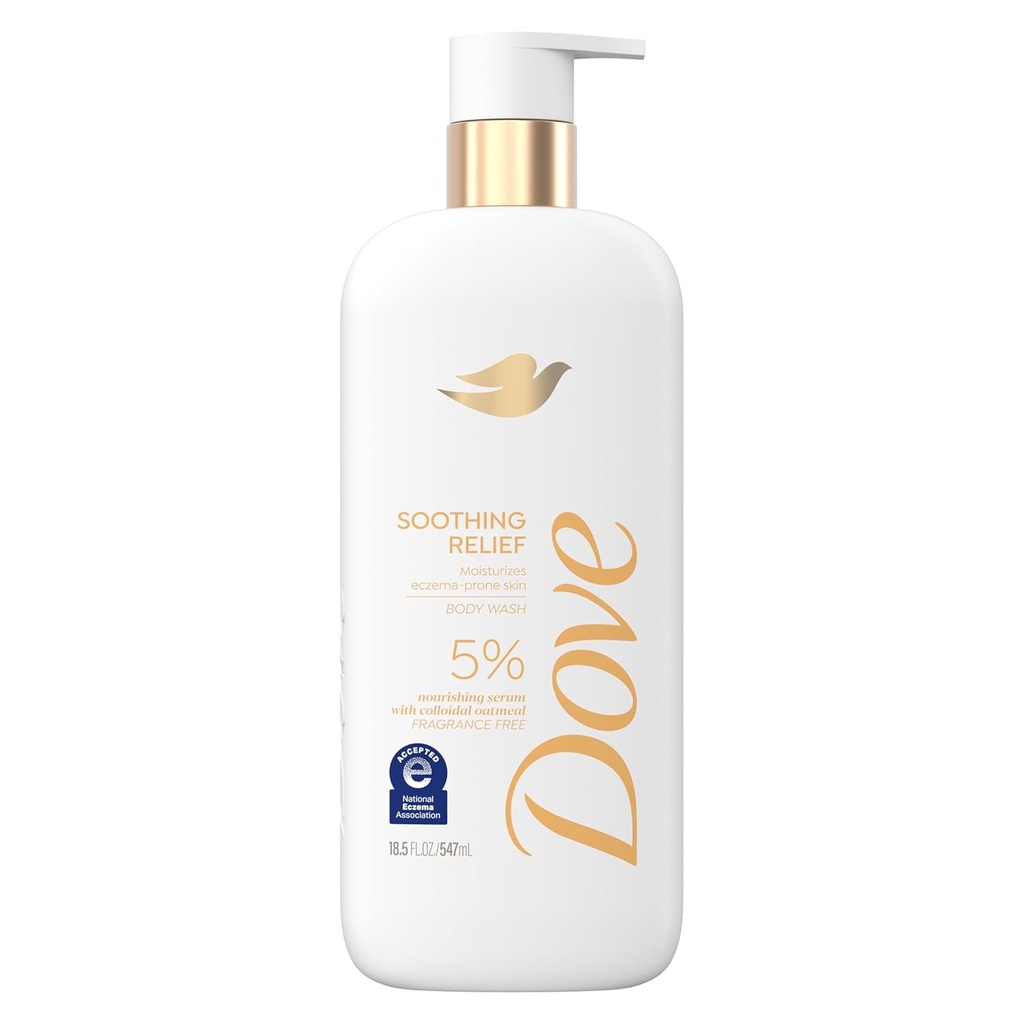 Περιστέρι Fragrance Free Body Wash Καταπραϋντική ανακούφιση Ενυδατώνει το δέρμα από έκζεμα 5% θρεπτικό ορό με κολλοειδές πλιγούρι βρώμης 18,5 oz