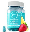Sugarbear Hair Vitamin Gummy 2 Μήνας προσφοράς επιπλέον δύναμη Biotin 6000mcg, ανάπτυξη για άνδρες & γυναίκες, Vegan Vitamin B12, MSM, Ινοσιτόλη, Ωμέγα 3, Elderberry, Certified Kosher, Hanal, Σκληρός-ελεύθερος