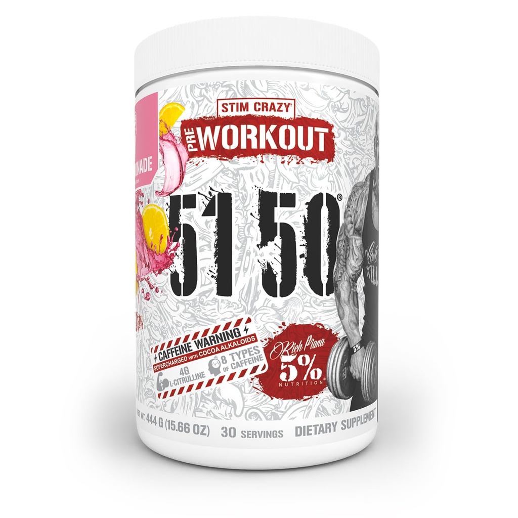 5% Διατροφή Πλούσια Piana 5150 High Stim Pre-Workout Powder 