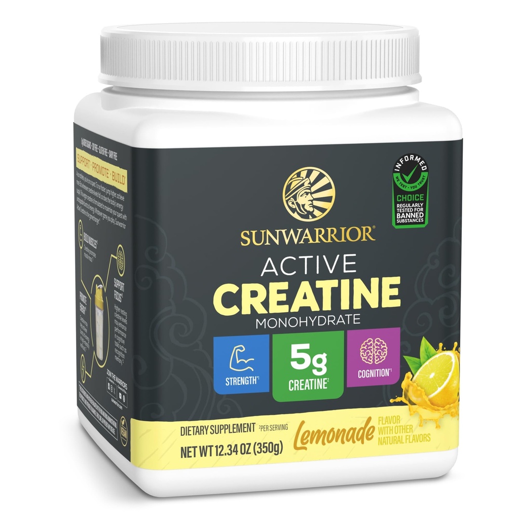 Creatine Monohydrate σκόνη μικρονωμένα PreWorkout συμπλήρωμα αποκατάστασης υποστήριξης μυών Κτίριο δύναμη Εκπαίδευση αναγνώρισης Vegan & Keto Φιλικό, εύκολα αναμειγνύει 50 σερβίροντας λεμονάδα Γεύση