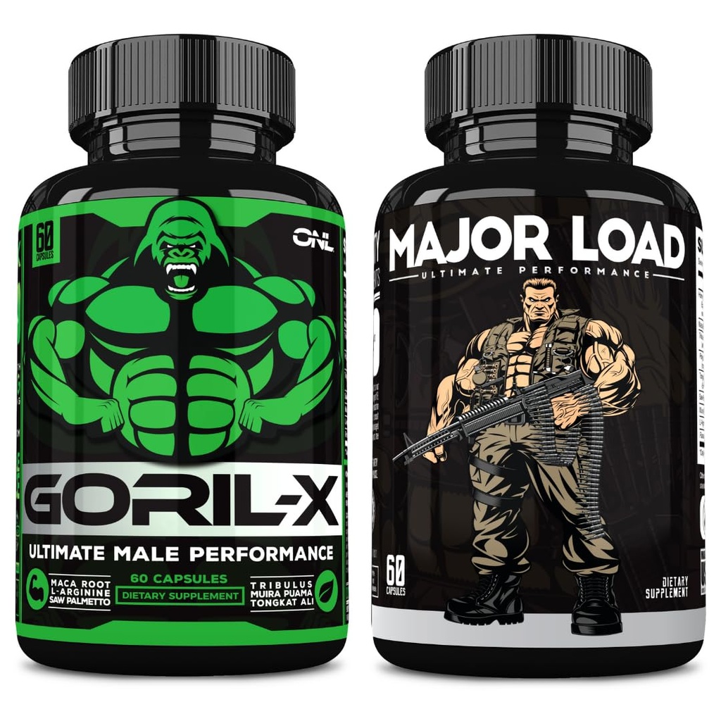 ONL Ultimate Men's Testosterone Booster Bundle - GORIL-X & Μεγάλα συμπληρώματα φορτίου 