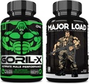 ONL Ultimate Men's Testosterone Booster Bundle - GORIL-X & Major Load Supplements | Enhance Strength, Stamina, and Energy | with Horny Goat Weed, Maca, Tongkat Ali, Tribulus | 120 Capsules