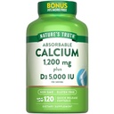 Nature's Truth Απορροφήσιμο ασβέστιο 1200 mg με βιταμίνη D3 5000 IU 